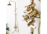 Bradford Oro Retro Vintage Premium Miscelatore Termostatico Per Doccia Lauferi