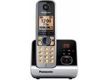 Panasonic KX-TG6721GB Schnurlostelefon mit Anrufbeantworter, Farbe: Schwarz/Silber