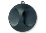 Specchio Per Armadio Elegante Nero Opaco 25 Cm