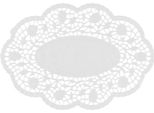 Centrini Di Carta Papstar Moka Ovali Bianchi 22 X 15 Cm 500 Pezzi