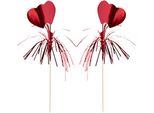 Papstar Party Decoration Picker Amore Red Hearts Altezza 22Cm 100 Pezzi