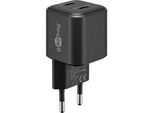 USB-C Dual-SchnellladegeräT Nano, Pd, Gan, 35 Watt Schwarz, 2X USB-C, Power Delivery 3.0