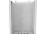 Mexen Velar Duo Porta Doccia Scorrevole 140 Cm, Satinato, Cromo - 871-140-000-32-01