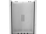 Mexen Velar Duo Porta Doccia Scorrevole 140 Cm, Smerigliato, Nero - 871-140-000-32-70