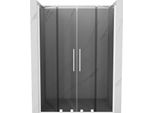 Mexen Velar Duo Porta Doccia Scorrevole 150 Cm, Grafite, Bianco - 871-150-000-42-20