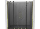 Mexen Velar Duo Porta Doccia Scorrevole 170 Cm, Grafite, Oro - 871-170-000-42-50