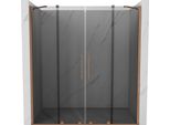 Mexen Velar Duo Porta Doccia Scorrevole 170 Cm, Grafite, Rame Spazzolato - 871-170-000-42-65