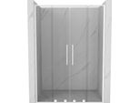 Mexen Velar L Duo Porta Doccia Scorrevole 160 Cm, Trasparente, Bianco - 871-160-003-02-20