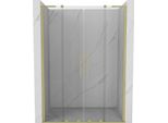 Mexen Velar L Duo Porta Doccia Scorrevole 160 Cm, Trasparente, Oro Spazzolato - 871-160-003-02-55