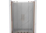 Mexen Velar L Duo Porte Doccia Scorrevoli 140 Cm, Trasparente, Oro Rosa - 871-140-003-02-60
