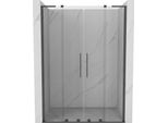 Mexen Velar L Duo Porta Doccia Scorrevole 160 Cm, Trasparente, Grigio Canna Di Fucile Spazzolato - 871-160-003-02-66