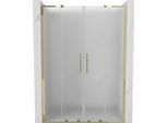 Mexen Velar L Duo Porte Doccia Scorrevoli 140 Cm, Ghiacciato, Dorato - 871-140-003-32-50