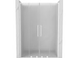 Mexen Velar L Duo Porte Doccia Scorrevoli 160 Cm, Smerigliato, Bianco - 871-160-003-32-20