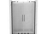 Mexen Velar L Duo Porte Doccia Scorrevoli 140 Cm, Smerigliato, Nero - 871-140-003-32-70
