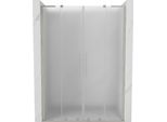Mexen Velar L Duo Porta Doccia Scorrevole 160 Cm, Smerigliato, Nichel Spazzolato - 871-160-003-32-97