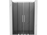 Mexen Velar L Duo Porta Doccia Scorrevole 140 Cm, Grafite, Bianco - 871-140-003-42-20