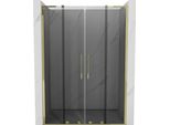 Mexen Velar L Duo Porte Doccia Scorrevoli 140 Cm, Grafite, Oro - 871-140-003-42-50