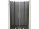 Mexen Velar L Duo Porte Doccia Scorrevoli 150 Cm, Grafite, Oro Spazzolato - 871-150-003-42-55