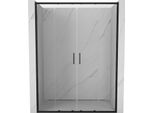 Mexen Exo Porte Doccia Doppie Scorrevoli 160 Cm, Trasparente, Nero - 8152-160-000-70-00