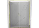Mexen Exo Porte Doccia Doppie Scorrevoli 140 Cm, Trasparenti, Dorate - 8152-140-000-50-00