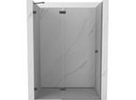 Mexen Lunar Porta Doccia Battente Sinistra 130 Cm, Trasparente, Grigio Canna Di Fucile Spazzolato - 834-130-000-66-00-L