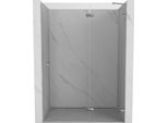 Mexen Lunar Porta Doccia Battente Destra 140 Cm, Trasparente, Cromo - 834-140-000-01-00-P