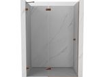 Mexen Lunar Porta Doccia A Battente Sinistra 135 Cm, Trasparente, Oro Rosa - 834-135-000-60-00-L