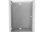 Mexen Lunar Porta Doccia Battente Sinistra 135 Cm, Trasparente, Bianco - 834-135-000-20-00-L