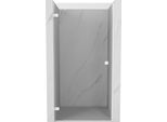 Mexen Lunar-B Porta Doccia A Battente A Sinistra 80 Cm, Trasparente, Bianco - 832-080-000-20-00-L