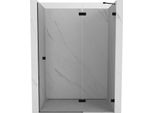 Mexen Lunar Porta Doccia Battente Destra 140 Cm, Trasparente, Nero - 834-140-000-70-00-P
