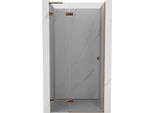 Mexen Lunar L Porta Doccia A Battente Sinistra 125 Cm, Trasparente, Oro Rosa - 834L-125-000-60-00-L