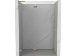 Mexen Lunar L Porta Doccia A Battente Sinistra 135 Cm, Trasparente, Dorata - 834L-135-000-50-00-L
