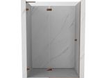 Mexen Lunar L Porta Doccia A Battente Sinistra 135 Cm, Trasparente, Oro Rosa - 834L-135-000-60-00-L