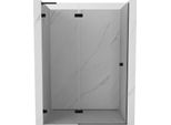 Mexen Lunar L Porta Doccia Battente Sinistra 135 Cm, Trasparente, Nero - 834L-135-000-70-00-L