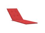 Vidaxl Cuscino Per Sedia A Sdraio Rosso (75+105)X50X4 Cm