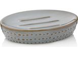Kela Portasapone Dots In Ceramica Grigio-Marrone KL-23600