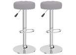 Syfax™ Sgabelli Da Bar 2 Pz Grigi In Tessuto