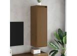 Vidaxl Armadio A Muro Marrone Miele 30X30X100 Cm In Legno Di Pino Massiccio