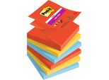 Post-It® Super Sticky Z-Notes Playful Collection Note Adesive 76X76 Mm 6 Blocchetti