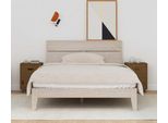 Comodini 2 Pz. Marrone Miele 40X34X55 Cm In Legno Di Pino Massiccio