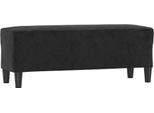 Syfax™ Panca Nero 100X35X41 Cm In Velluto