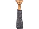 Ptmd Candeliere Laya - 11 X 11 X 45 Cm - Poli - Oro/Nero