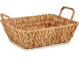 Cestino Decorativo Con Manici In Giacinto D'acqua, 40 X 29 Cm