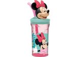 Tazza Con Cannuccia Disney Minnie 3D-Figure 360Ml Multicolore Taglia Unica