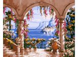 Quadro Numerico - Balcone Con Fiori 40X50 Cm Set