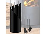 Jopassy Set Camino Moderno 4 Pezzi In Acciaio Inox Nero
