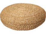 Home&Styling Pouf Rotondo Naturale Ø58X20 Cm In Seagrass
