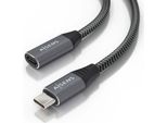 Cavo Di Prolunga Usb 3.2 Aisens A107-0761/ Usb Tipo-C Maschio - Usb Tipo-C Femmina/ Fino A 100W/ 20Gbps/ 1,5 M/ Grigio