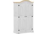 Vidaxl Armadio Bianco 102X52X186 Cm In Legno Di Pino Massiccio