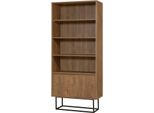 Dmora Libreria Morgana 36X80X182H Cm Marrone, 2 Ante 5 Ripiani